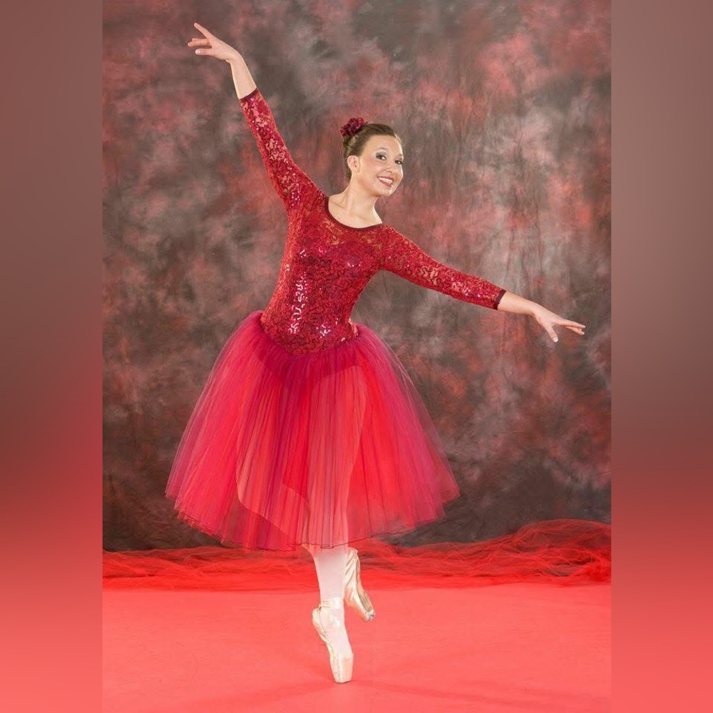 A Wish Come True ballet tutu costume red sequin dance